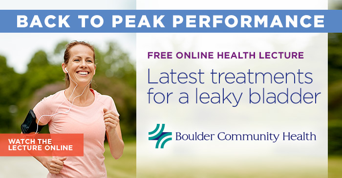 Back to Peak Performance. Free online health lecture:Latest treatments 
for a leaky bladder