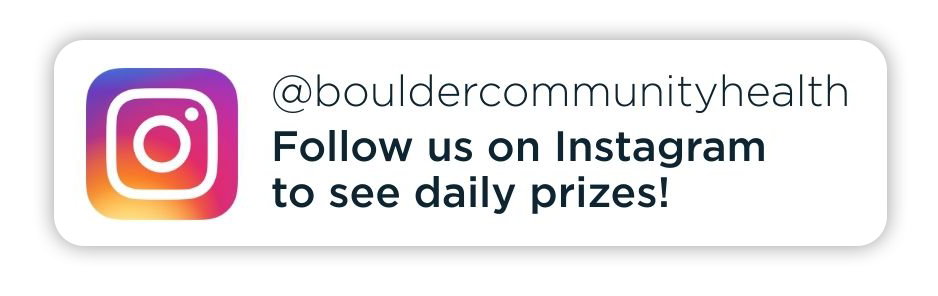 Follow us on Instagram to see daily health tips, answer daily trivia questions and to see the daily prize